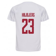 Danmark Pierre-Emile Hojbjerg #23 Bortatröja VM 2022 Korta ärmar